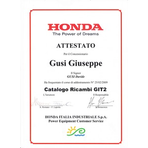 Honda Catalogo ricambi Git2 Verona 2009